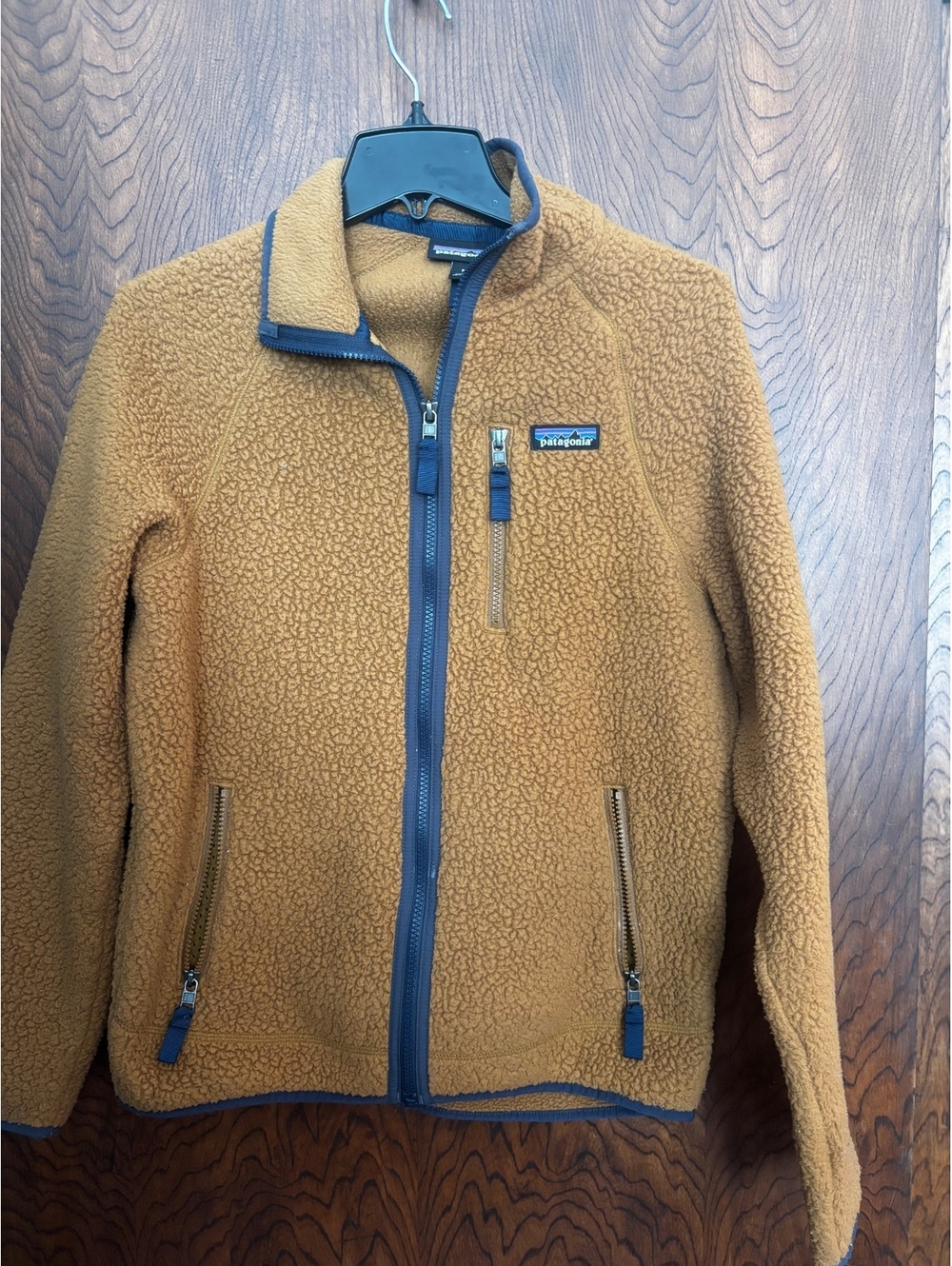 Patagonia Women's Small Recycled Polyester Fleece Jacket in Mustard